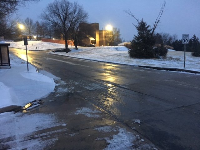 Roads are mostly clear in Jefferson City on Constitution Drive on Monday, Dec. 16, 2019.