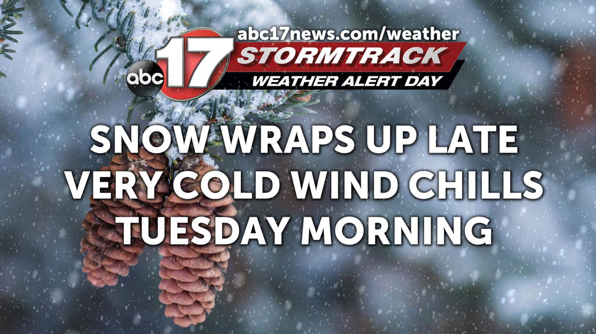 Snow Tapers Off Tonight, Leaving Bitterly Cold Air Behind - ABC17NEWS