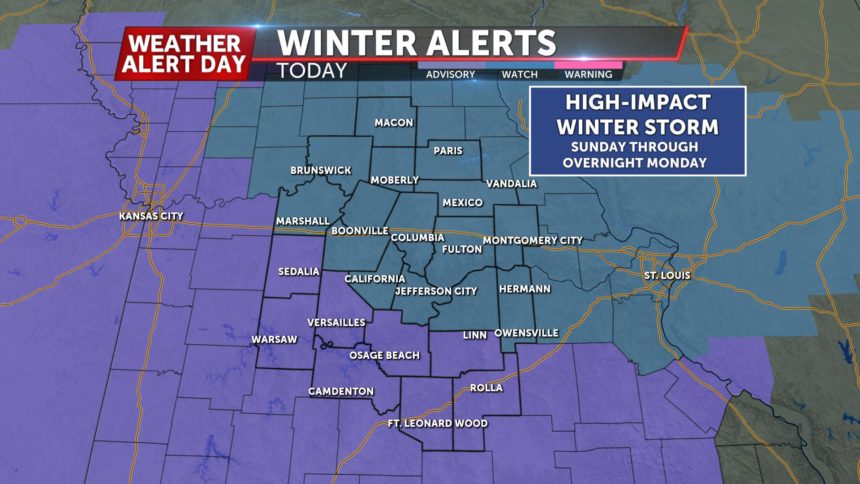 Winter storm expected to impact mid-Missouri - ABC17NEWS