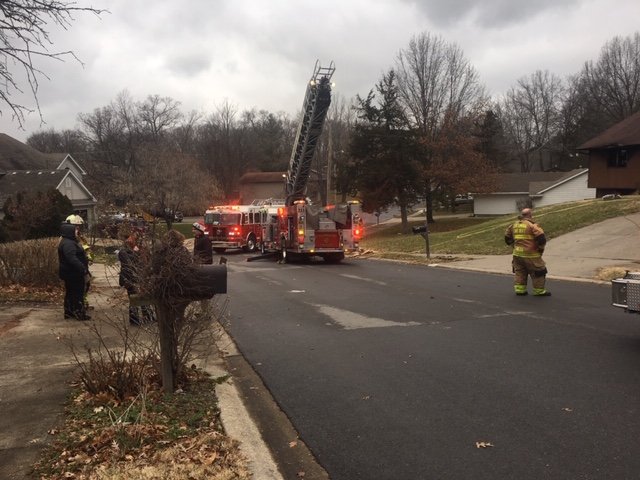 A fire damaged a home on Burrwood Drive on Monday, Dec. 9, 2019.
