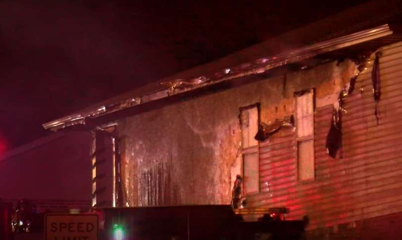 Building damaged by fire in Cole County on Saturday