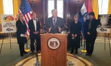 Mike Parson vaping press conference