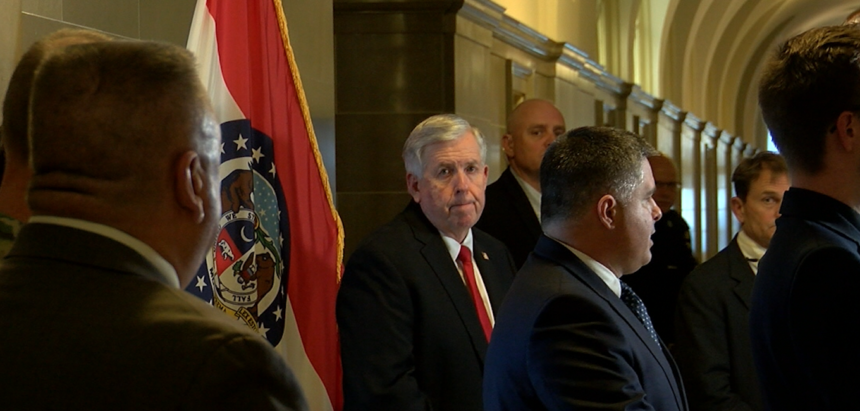 Gov. Mike Parson at news conference