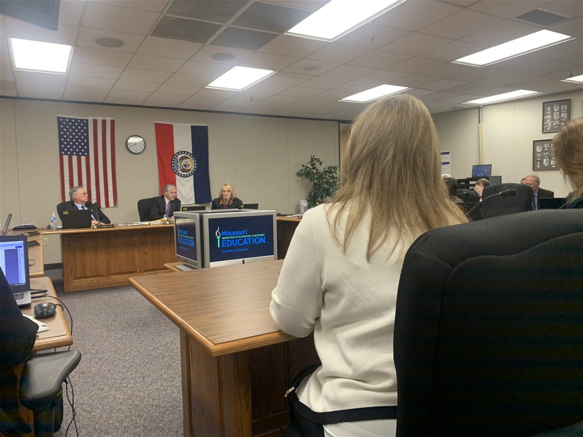 The Missouri State Board of Education hears a report on COVID-19 on Wednesday, March 11.