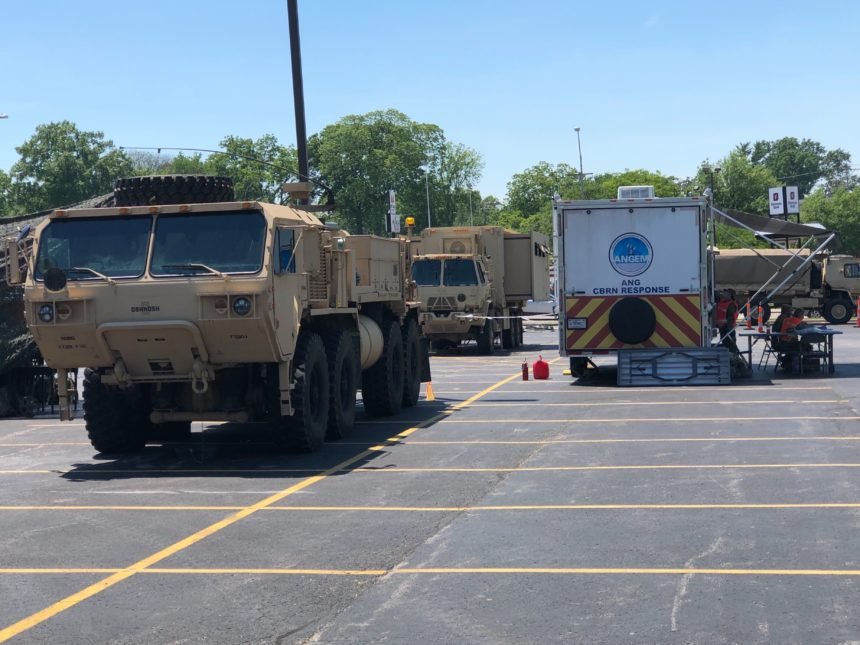 National Guard at test site