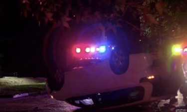 A car flips onto its roof in a suspected DWI crash in Columbia.