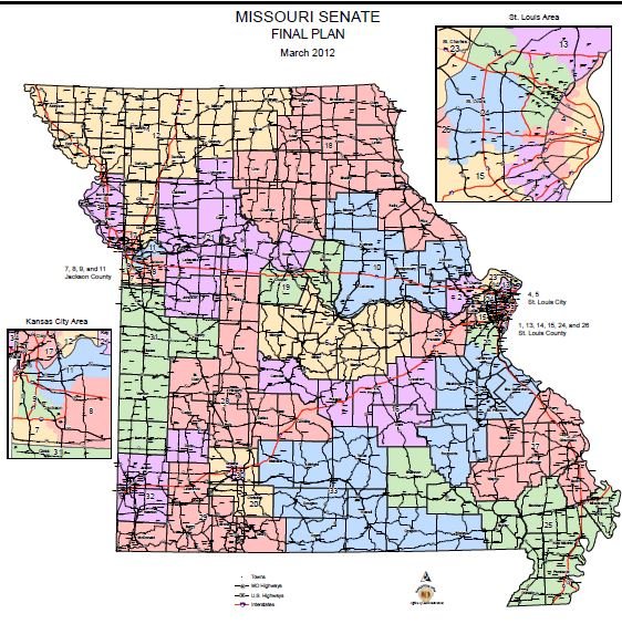 Missouri Senate district map ABC17NEWS