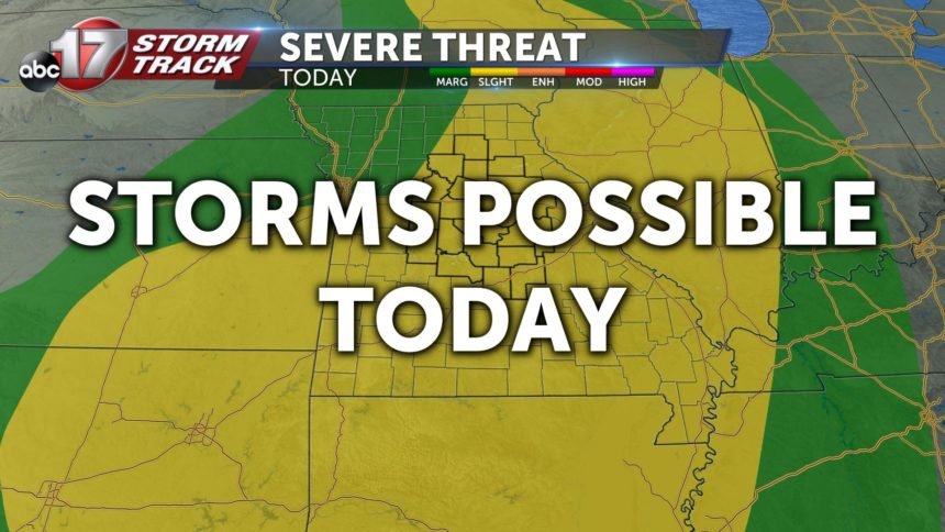 storms possible