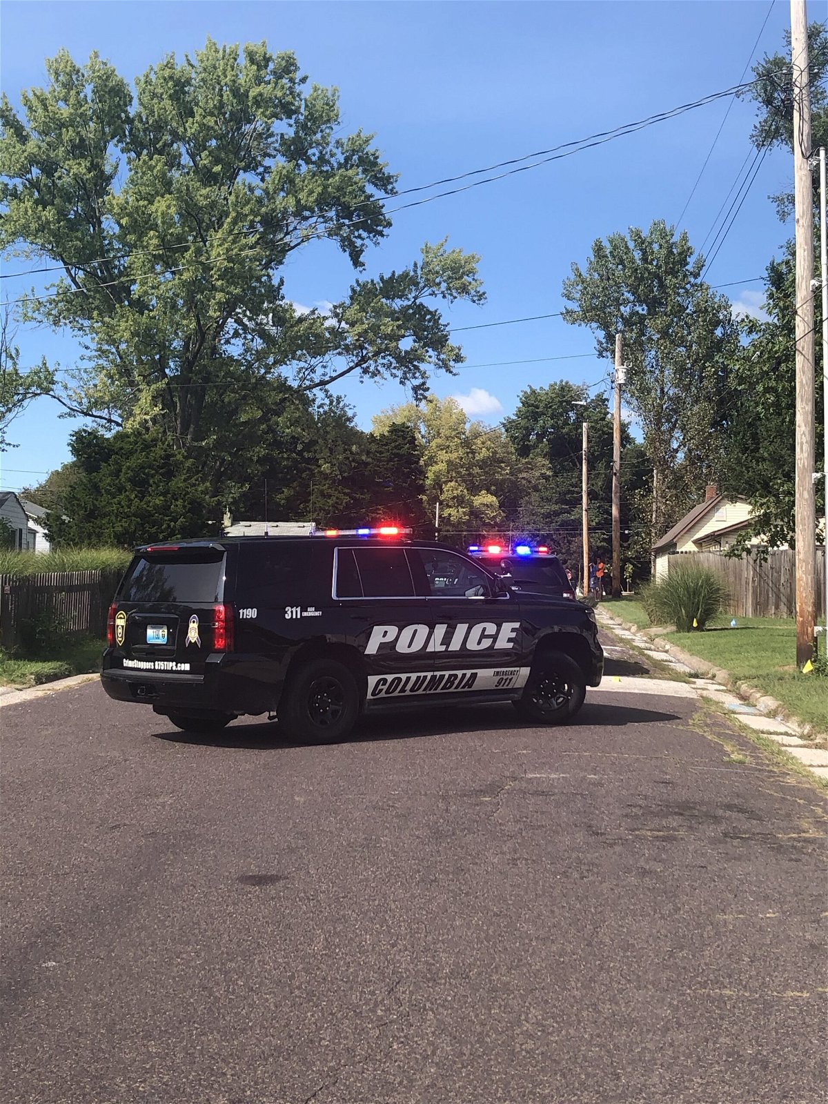 Columbia police investigate a report of shorts fired on Hirth Avenue on Sunday, Sept. 14, 2020.