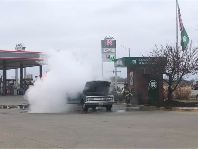 Crews responded to a vehicle fire on St. Charles Road
