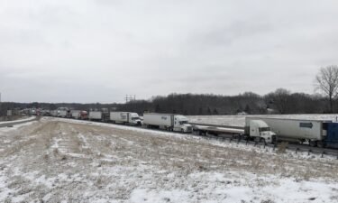 Traffic on I-70 West backed up due to a crash on Feb. 9th, 2021