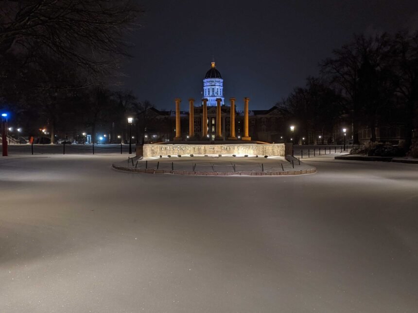 University of Missouri winter weather alert day wad snow