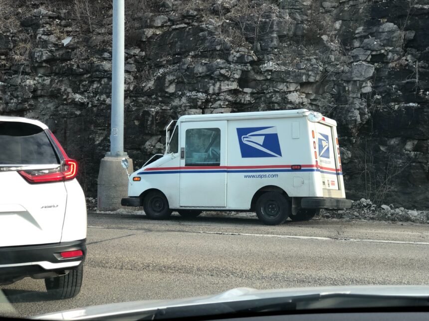 Postal Service truck in crash