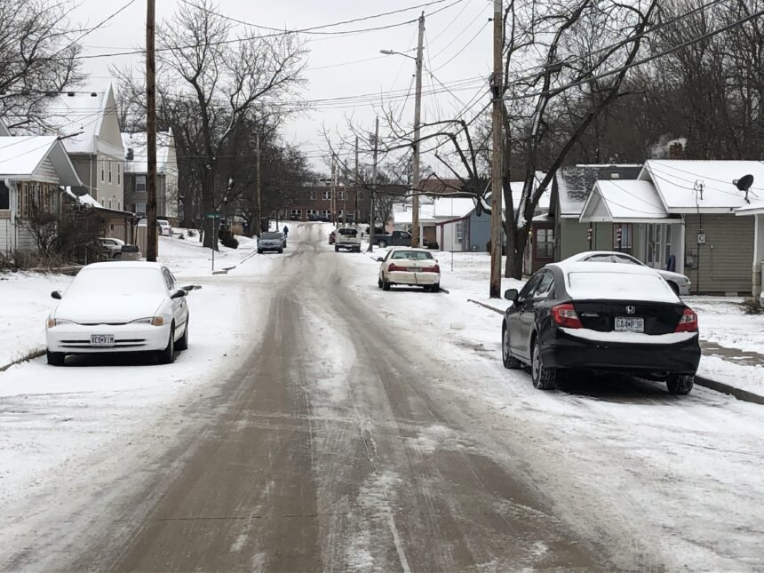 Winter street in Columbia
