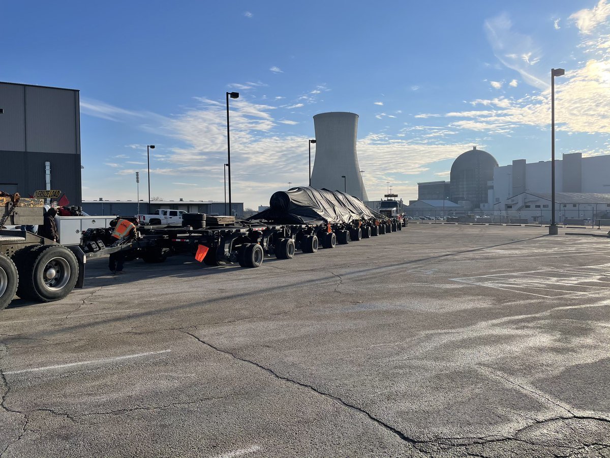 An oversized load sits in a lot at the Callaway County nuclear plant on Thursday, Feb. 25, 2021.