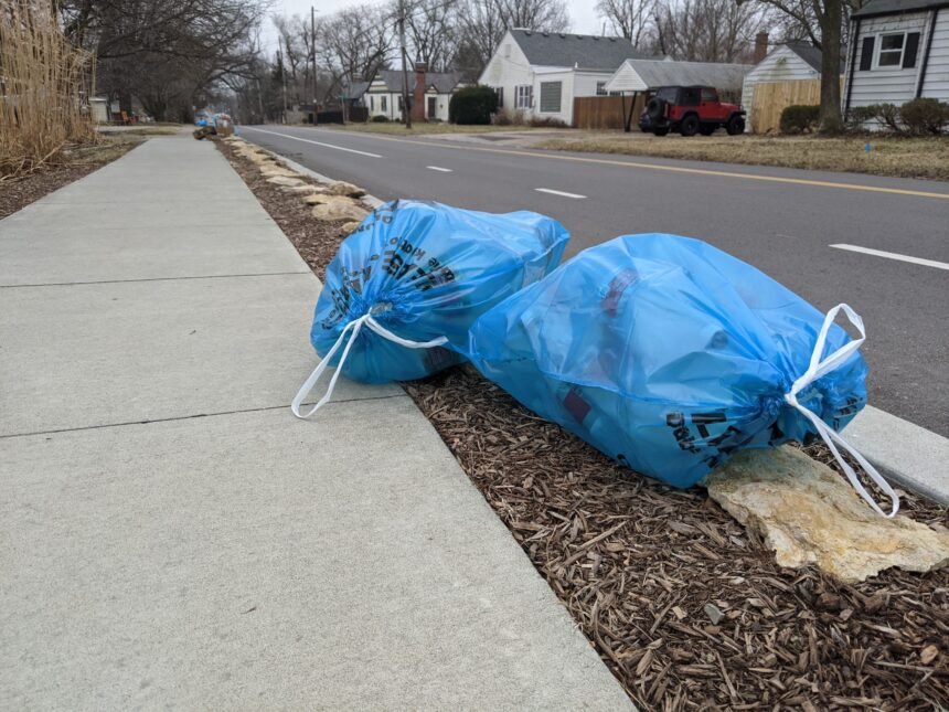 Columbia Recycling Bags on Feb. 1st, 2021.