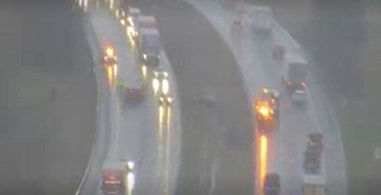 A crash involving multiple vehicles backs up traffic on Interstate 70 East in Columbia.