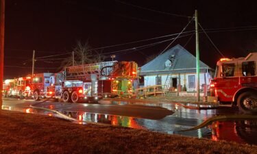 Columbia fire crews work to put out a fire on West Worley Street Tuesday morning.