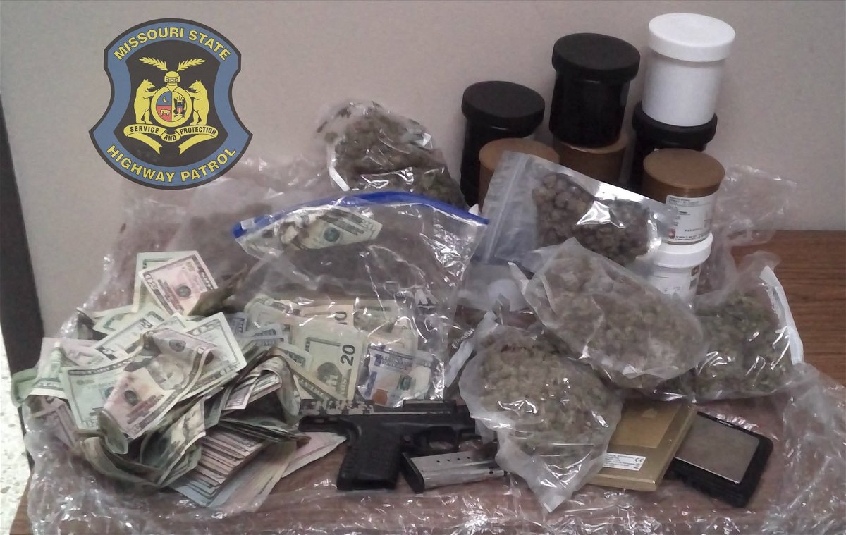 During a search of the vehicle, troopers seized three pounds of marijuana, $16,258 in cash and recovered a stolen handgun.