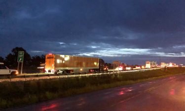 Traffic being redirected on I-70 shortly after 5 a.m. Thursday.