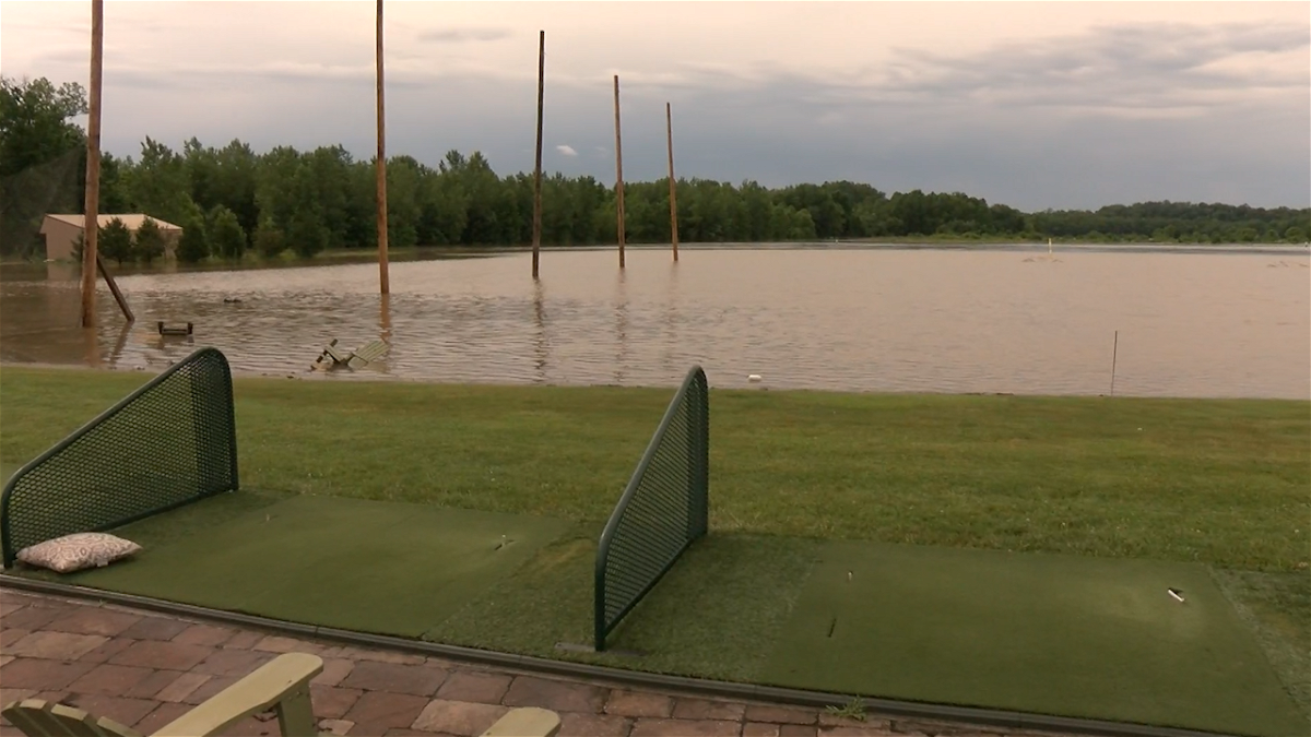 Midway Golf and Games golf course flooded from severe weather