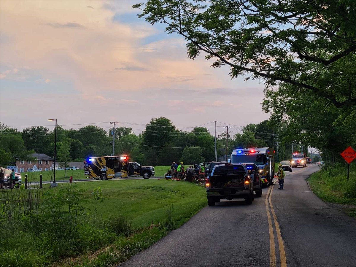 Authorities work at a crash scene on Old Plank Road in Columbia on Tuesday, June 8, 2021.