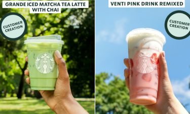 Images provided by Starbucks show how the beverages appear on social media to those participating in the test.
