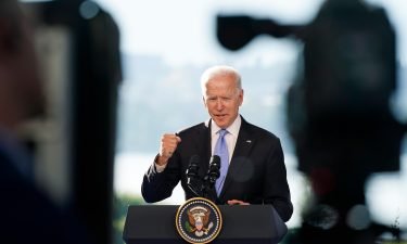 President Joe Biden speaks during a news conference after meeting with Russian President Vladimir Putin
