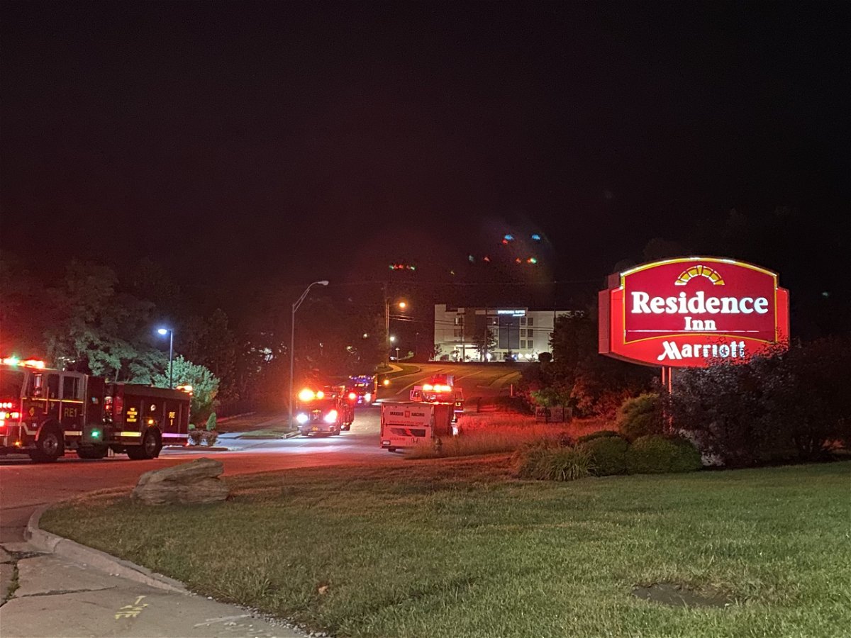 The Columbia Fire Department responds to the Residence Inn by Marriot early Tuesday morning.