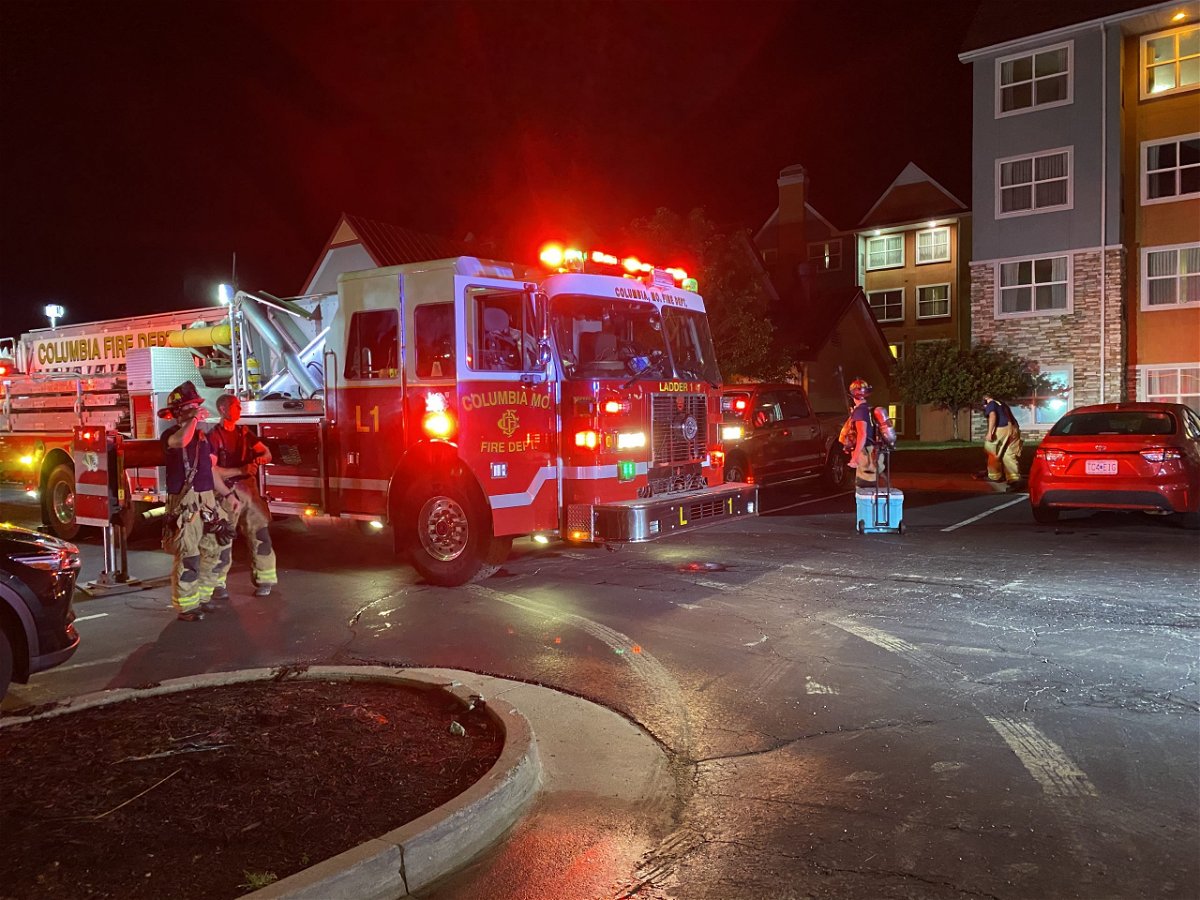Columbia fire crews responding to the Residence Inn early Tuesday morning.