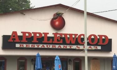 The Applewood Restaurant manager said a man was seen on surveillance footage smashing a window with a rock around 3:30 a.m. on Friday.