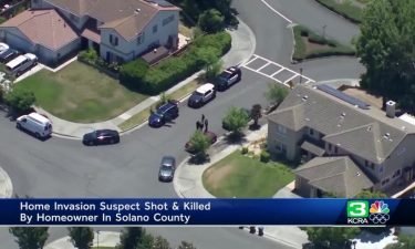 A home intruder was shot and killed by a homeowner in Solano County on Tuesday morning