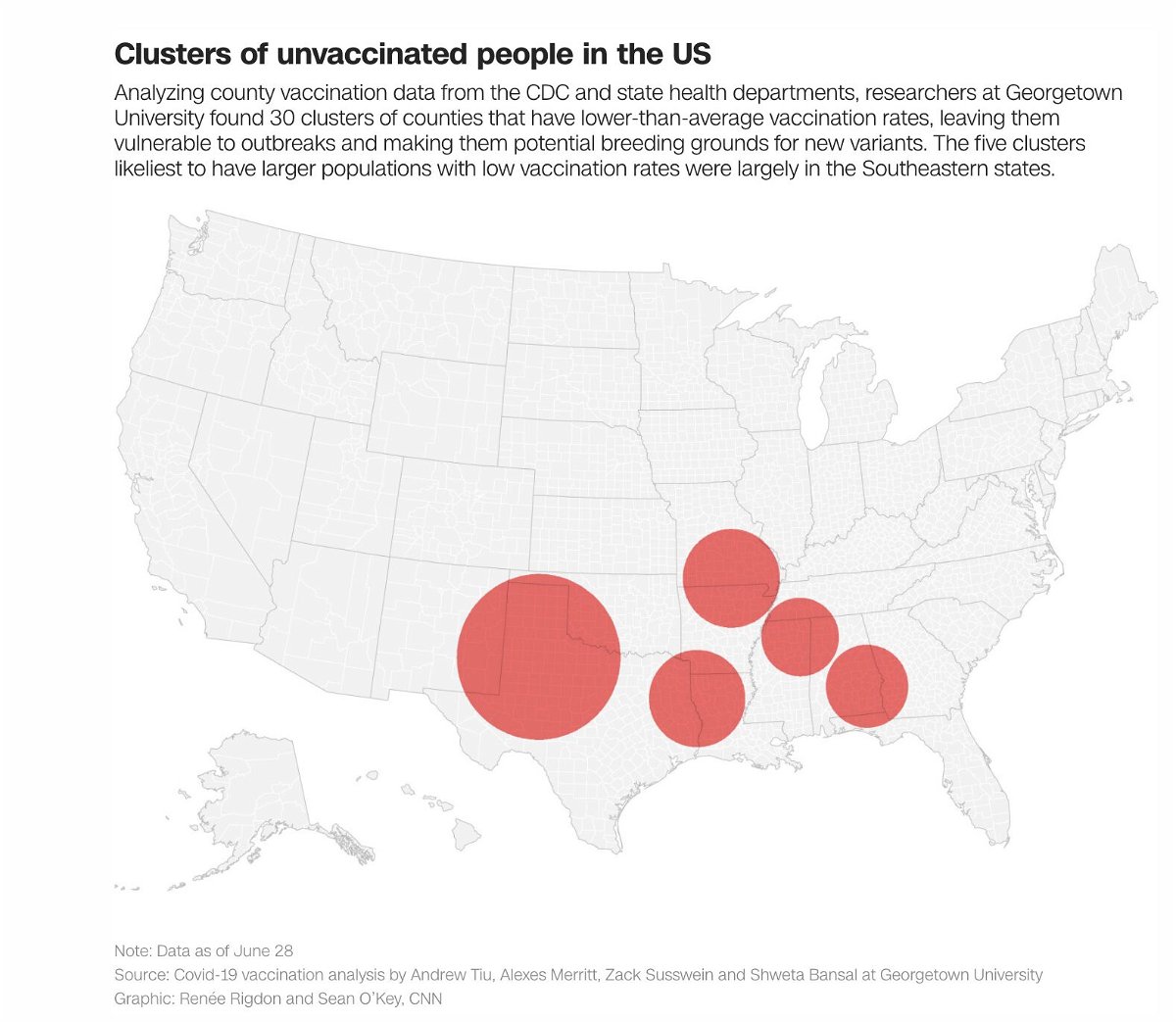 <i>CNN</i><br/>A new data analysis identifies clusters of unvaccinated people