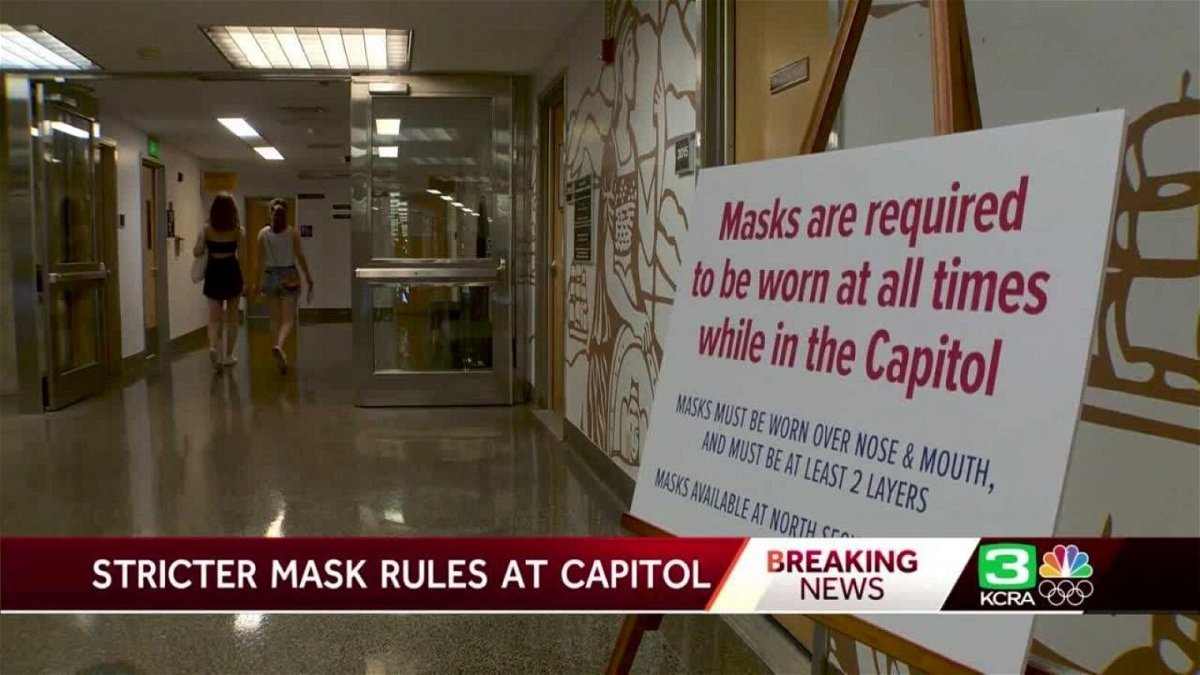 <i>KCRA</i><br/>The California Legislature is tightening up its mask rules at the Capitol after nine positive COVID-19 cases there over the last ten days