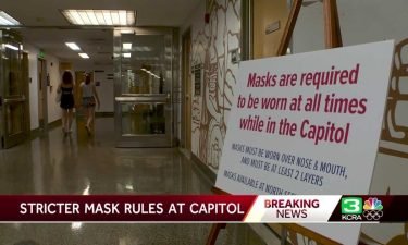 The California Legislature is tightening up its mask rules at the Capitol after nine positive COVID-19 cases there over the last ten days