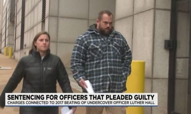 Two former St. Louis police officers Bailey Colletta (L) and Randy Hays (R) will be sentenced in connection to the case of the beating of an undercover cop this week.