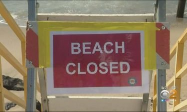 Beaches from El Segundo to the southern end of Playa del Rey were closed to swimmers Monday due to a 17-million-gallon sewage spill.