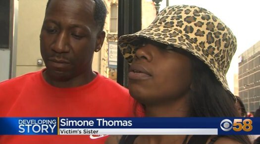 <i>WDJT</i><br/>Simone Thomas (right) claims no one tried to stop a July 17 fight outside a Milwaukee nightclub that resulted in the death of her pregnant sister