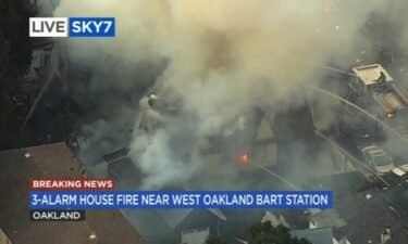 The Oakland Fire Department says at least three buildings were damaged in the fire.