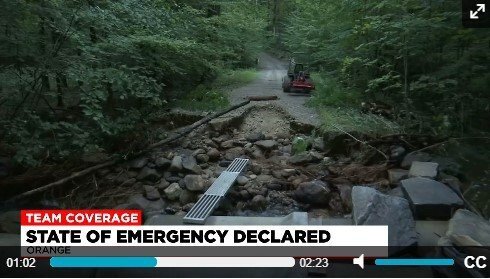 <i>WGGB WSHM</i><br/>The town of Orange's fire chief called for a state of emergency after the weekend's storm.