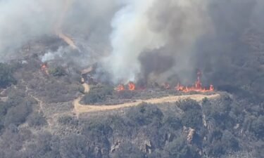 Forward progress of a brush fire that broke out in Malibu Monday afternoon has been stopped after it burned 15 acres and threatened some structures.