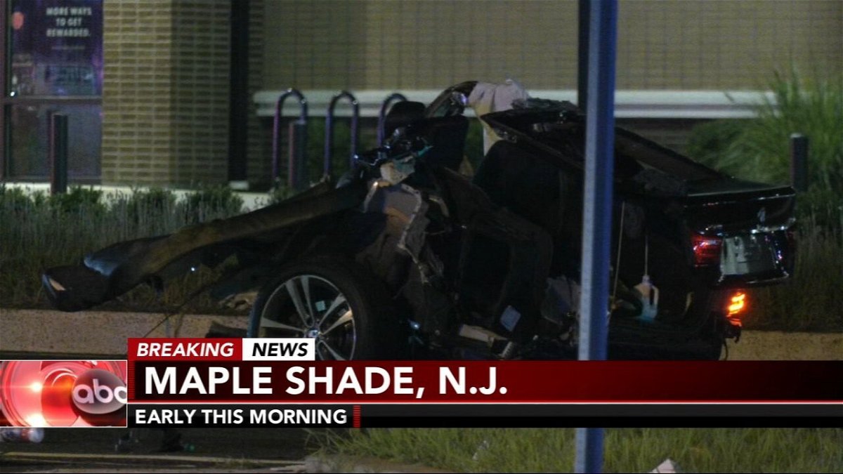 <i>WPVI</i><br/>A crash in South Jersey split a car in two.