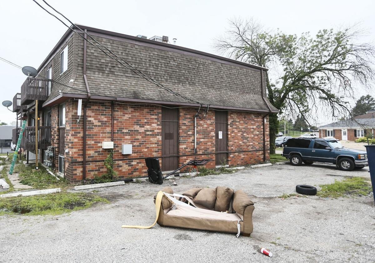 <i>Quad-City Times</i><br/>A couch sits in the parking lot of the Crestwood Apartments on E. 37th Street in Davenport