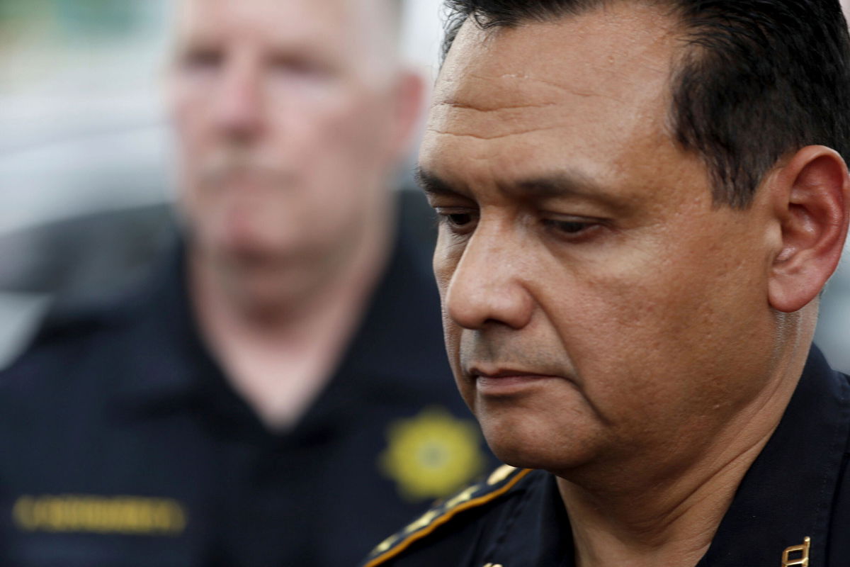 <i>Brett Coomer/Houston Chronicle via AP</i><br/>Harris County Sheriff Ed Gonzalez is shown in a Sept. 27