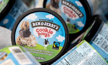 Ben and Jerry's ice cream is stored in a cooler on May 20 in Washington