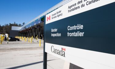 A Canadian border station is pictured at the US/Canada border in Lansdowne