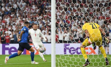 Luke Shaw connects with Kieran Trippier's cross to open the scoring.