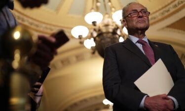 Senate Majority Leader Sen. Chuck Schumer listens during a news briefing after a Senate Democratic Policy Luncheon at the U.S. Capitol July 13 in Washington
