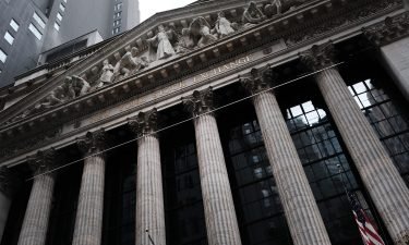 The New York Stock Exchange stands in lower Manhattan on May 11 in New York City. Investors suddenly have renewed fears about another spike in Covid-19 cases -- and what that means for the global economy's still fragile recovery.