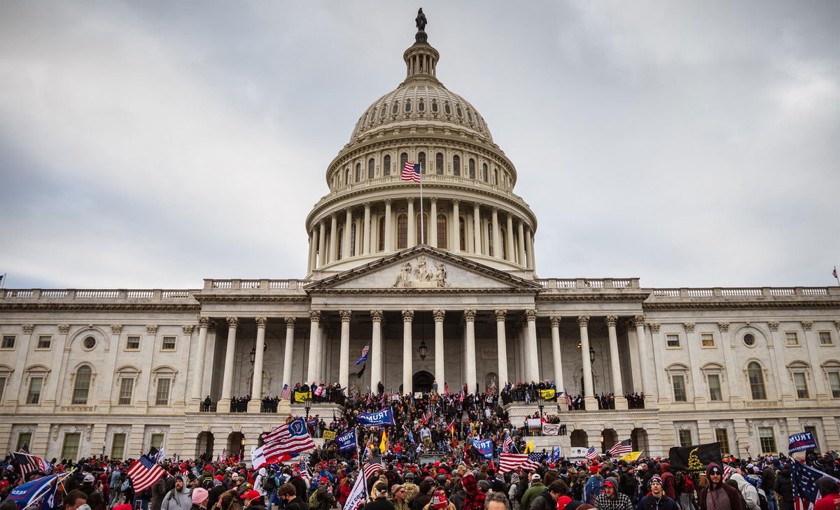 <i>Jon Cherry/Getty Images</i><br/>A former Oklahoma City Thunder employee turned in by her former coworkers pleaded guilty on July 14 to a misdemeanor charge for her part in the US Capitol insurrection.